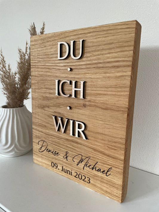 Hochzeitstag Liebesschild Jahrestag Paar Geschenkidee Holzschild