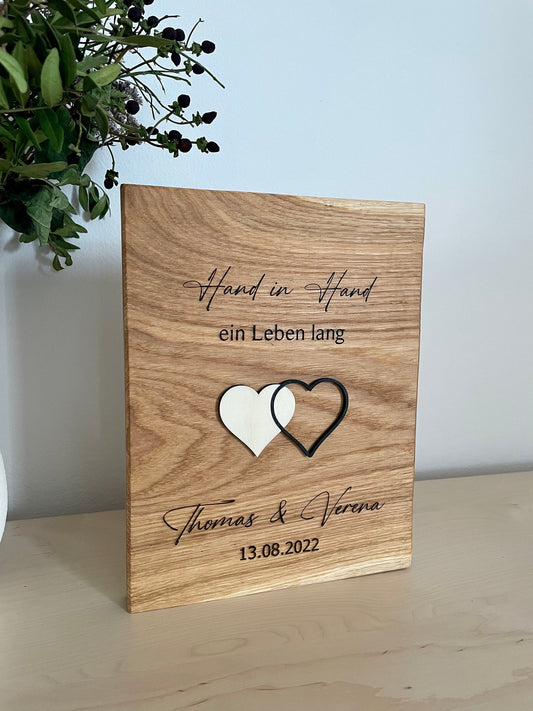personalisiertes Hochzeitsschild - Hochzeitstag - Jahrestag - Geschenkidee für Mann oder Frau - Brautpaar